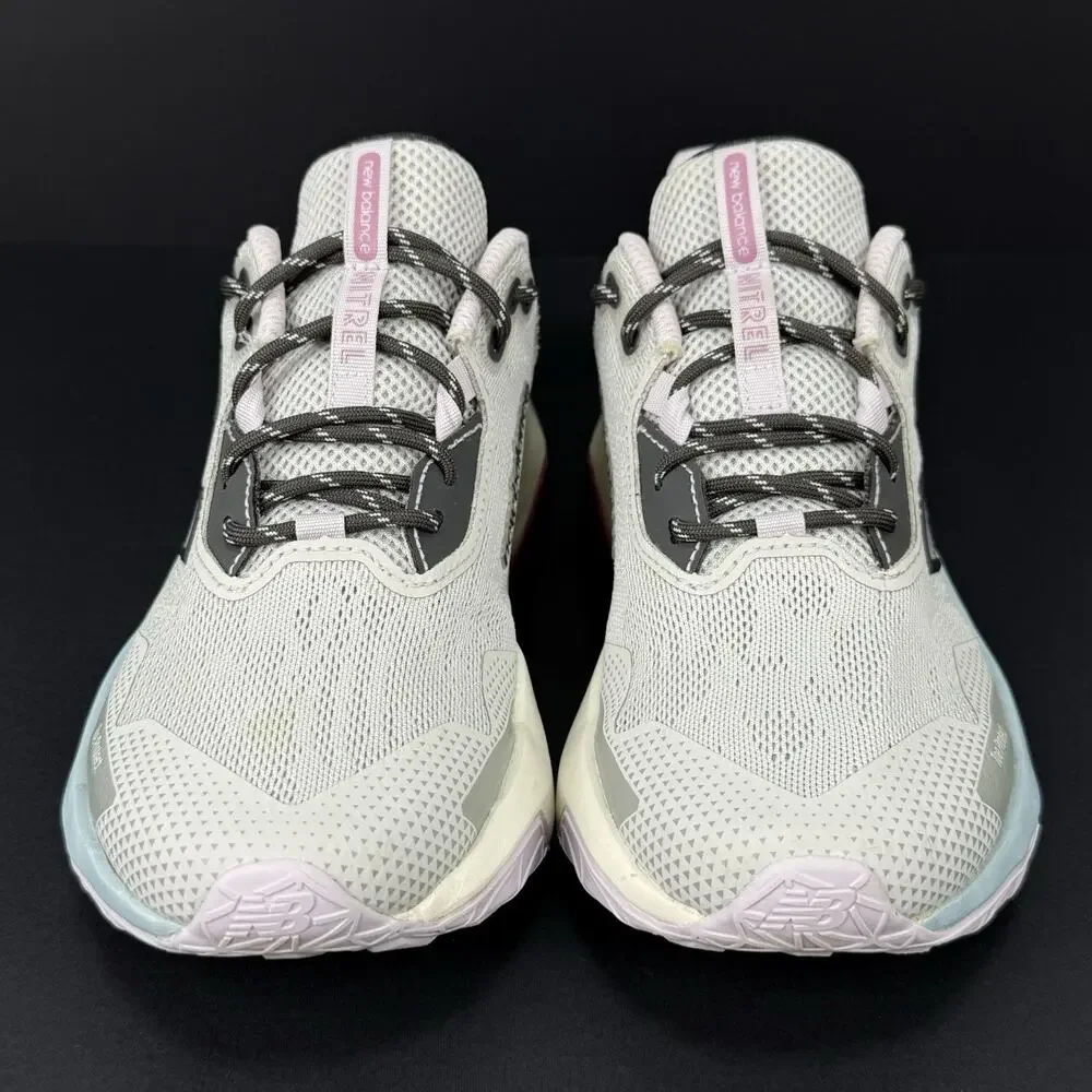New Balance Nitrel v6 Women Size 7.5 Trail Shoes Grey Pink WTNTRLG6 Pre-Owned